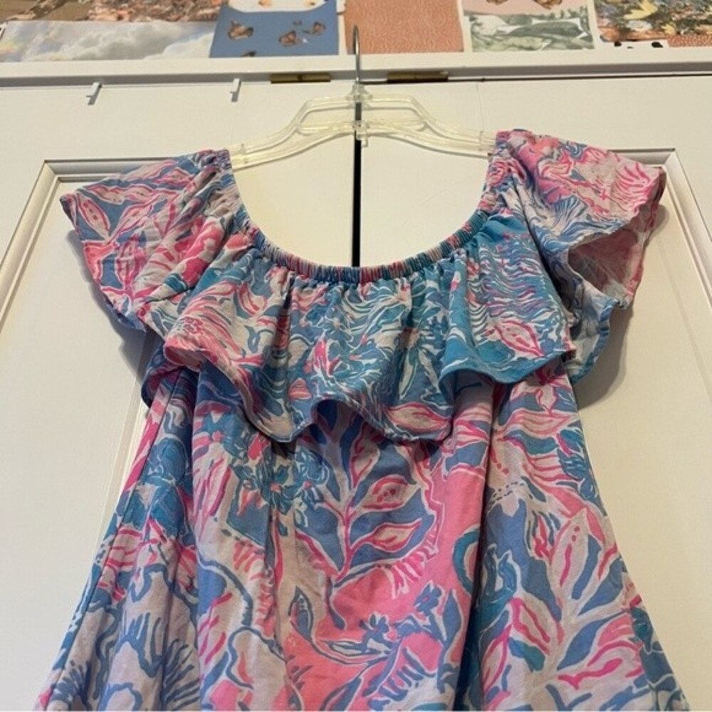 Lilly Pulitzer La Fortuna Top in Blue Peri Viva La Lilly Size Small